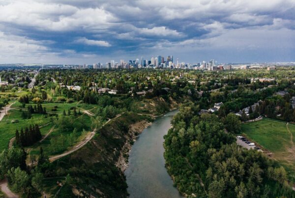 Calgary Nature Aerial Skyline
